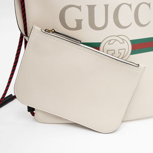 Gucci Leather Logo Drawstring Backpack - Picture 11 of 15